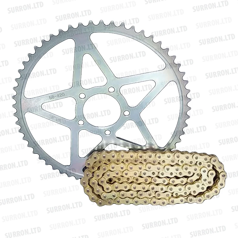 Звезда 58 зубьев с цепью 58T