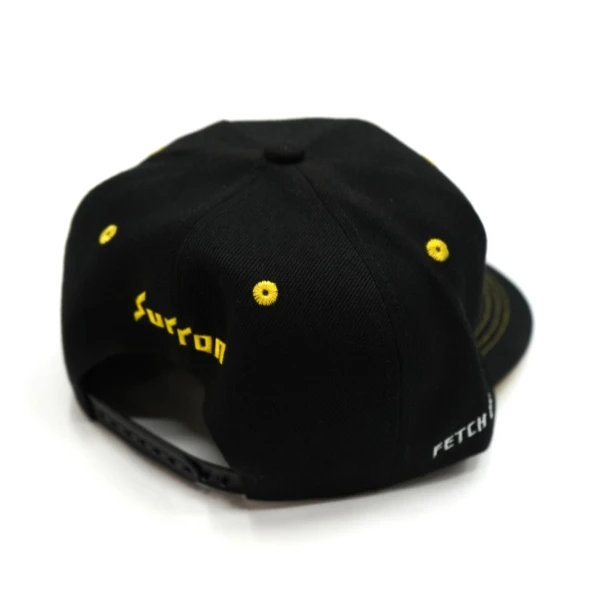 Кепка Surron, черная с жёлтым козырьком